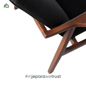 Fauteuil de style américain pour hôtel et café, chaise longue individuelle en bois, chaises de salon avec revêtement en tissu - Irza - Product Image 5