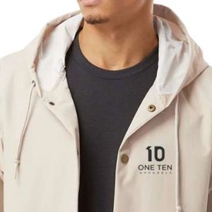 Water Resistant Hooded Windbreaker <b>Coaches</b> Jacket Lightweight Full Zip Outdoor Sports Jacket for Hiking Running Travel and Daily - Product Image 3