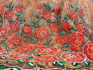 Shubgam Bộ Sưu Tập Độc Đáo Nặng Đá Đính Cườm Ren Vải Thêu Phi Vải Cưới Cho Phụ Nữ Của Buổi Tối Ăn Mặc Ren Lưới - Product Image 5