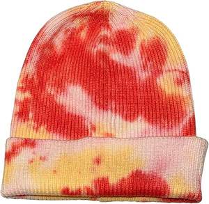 Gorros y Gorros de Punto Personalizados al por Mayor, Gorro de Punto con Estampado Tie Dye para Hombre y Mujer - Product Image 1