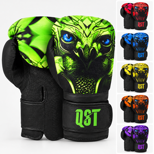 Guantes de boxeo de cuero PU para niños con correa de muñeca, guantes de boxeo con velcro, logotipo de color personalizado, guantes de boxeo de cuero de alta calidad para niños. - Product Image 6