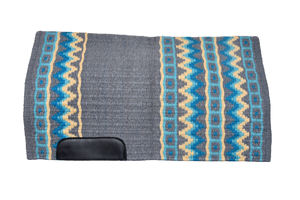 Haute qualité 100% coton et toile Dressage selle Contour Pad 1/2 pouces gris laine feutre Western taille personnalisée confortable - Product Image 3