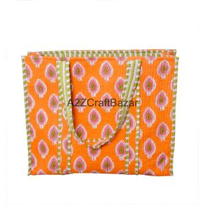 Eco-Friendly Women's Striped Cotton Quilted <b>Large</b> <b>Beach</b> Tote <b>Bag</b> Bohemian Shoulder <b>Bag</b> Multi Colour Everyday Shopping - Product Image 2