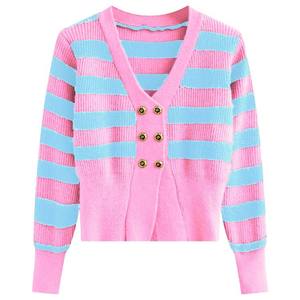 Cardigan en coton uni décontracté pour femme, brodé sur mesure pour les sororités, avec boutons sur le devant, idéal pour l'hiver - Product Image 2