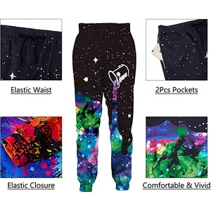 Pantalones Deportivos de Moda Sublimados, 450GSM, Felpa de Poliéster, Cálidos, Casuales, para Gimnasio, Pantalones Deportivos Estampados, Proveedor de Etiqueta Privada OEM Personalizado - Product Image 4