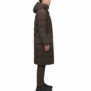 Fresh Now Men <b>Long</b> Bench <b>Coat</b> Hooded <b>Waterproof</b> Lightweight Winter Warm Full Front Zipper Padded Outdoor Casual Wholesale - Product Image 4