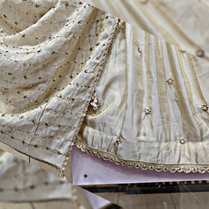Pure <b>Tissue</b> Silk Dyable Lehenga Choli With Heavy Handwork Dupatta Butti Border Work Double Cancan Ready To Wear <b>Wedding</b> Wear - Product Image 5