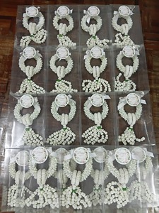พวงมาลัยดอกมะลิทำด้วยมือทำจากเรซิ่นแบบดั้งเดิมของไทยพวงมาลัยดอกไม้สำหรับงานแต่งงานวันคริสต์มาสงานฝีมือตกแต่งดอกไม้ - Product Image 5