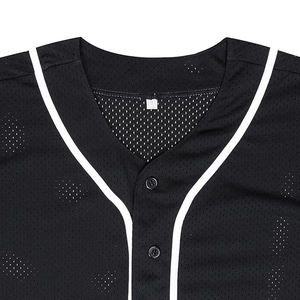 Uniformes de baseball en tissu jersey polyester coupe professionnelle, panneaux pour une mobilité maximale, sections en maille aérée pour la circulation de l'air - Product Image 5