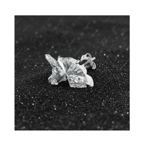 Cadeaux de Noël, diamant de laboratoire certifié GIA IGI 3,0 ct, licorne, or fin 925 plaqué argent, boucles d'oreilles clous pour lui et elle - Product Image 1