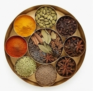 Boîte de rangement élégante pour épices en laiton rond avec couvercle, design bohème, 7 compartiments, organisateur de cuisine, récipient en métal anti-poussière - Product Image 5