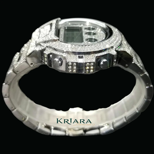 Montre à bracelet en moissanite de luxe la plus vendue pour le quotidien, les fêtes et la mode urbaine, disponible à la vente - Product Image 4