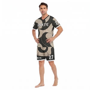 Camiseta de Fútbol para Hombre, 100% Poliéster, Cuello en V, Manga Corta, Corte Regular, Sublimación Personalizada, Ropa Deportiva de Equipo - Product Image 3