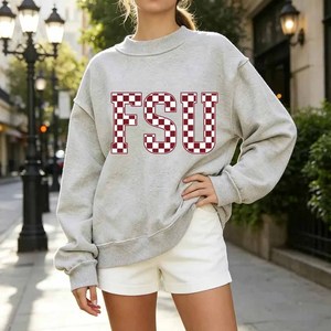 TEXAS Premium Heavyweight <b>Mock</b> <b>Neck</b> Sweatshirt Polka Dot Greek Apparel Chenille Letter - Product Image 6