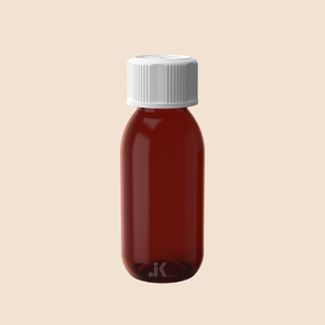 M0761 JK Packaging Solutions Envase Redondo de PET para Jarabe de 90 ml con Tapa CR Ámbar, Mejor Precio, Servicio OEM ODM, Ciudad de Ho Chi Minh - Product Image 1