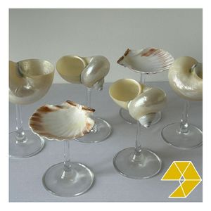 Verre à vin réutilisable en forme de coquillage, coupe à martini, verre à cocktail, verrerie à pied, design cœur, cadeau pour mariage à la plage, anniversaire, fête - Product Image 2