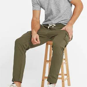 Men’s Cargo Jogger Pants Oversized Patch Pockets Training Workout <b>Drawstring</b> <b>Trousers</b> Elastic Cuff Casual Streetwear Pants - Product Image 4