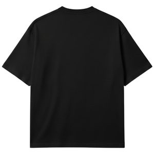 T-shirt en coton oversize pour homme, style streetwear, imprimé micro-texte, manches courtes, décontracté, tendance, OEM - Product Image 2
