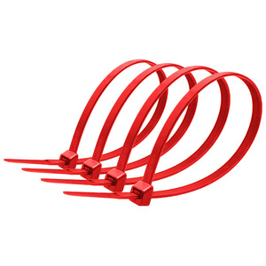 Attaches de câble en nylon autobloquantes rouges résistantes aux intempéries 368mm x 4.8mm - Product Image 3