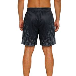 100% Polyester Vintage Style Dark Smoke Men Mesh Shorts <b>Abstract</b> Marble Print Breathable Casual Quick Dry Athletic Shorts - Product Image 2