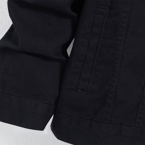 Qualité supérieure, unisexe, noir, manches longues, col rabattu, fermeture à boutons en corne, hiver, respirant, coupe-vent, toile écologique - Product Image 5