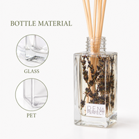 Diffuseur de parfum en verre décoratif botanique 100 ml, parfum personnalisé et étiquette privée OEM