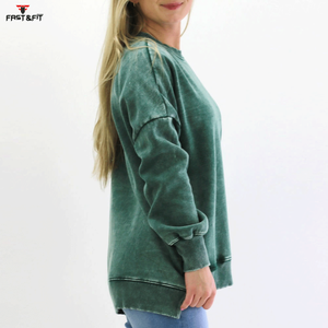 Sweat-shirt unisexe de haute qualité pour le fitness, 100% coton, séchage rapide, personnalisé, imprimé, badge sur le devant, pour femme, automne - Product Image 3