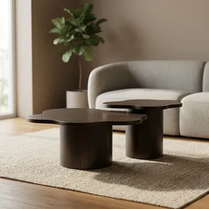Modern Metal <b>Nesting</b> Coffee <b>Table</b> Contemporary Design Living Room Furniture - Product Image 2