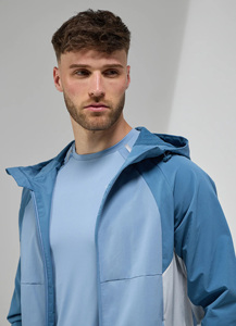 Chaqueta Cortavientos con Capucha para Hombre, Color Sólido, Cierre de Cremallera, Estilo Deportivo Casual para Exteriores, Material de Poliéster para Primavera - Product Image 2