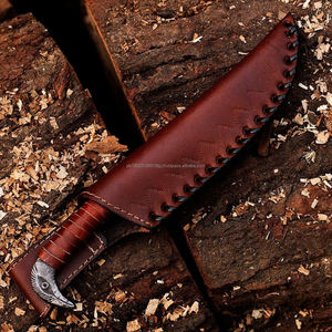 Couteau Viking en acier au carbone fait main personnalisé avec manche forgé à la main et gaine en cuir fin Couteau médiéval forgé - Product Image 5
