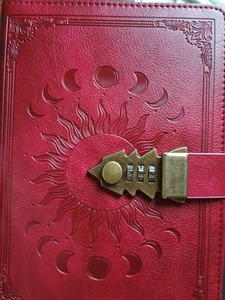 Journal à cadenas avec stylo, format A5, couverture rigide, agenda rechargeable avec cadenas à combinaison, couverture en cuir/PVC - Product Image 3