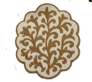 Hot Trendy Luxury Glass Seed Beaded <b>Table</b> <b>Mat</b> For Event Home Festive Dining Coffee Placemat Stylish Dining Ethnic Ornament - Product Image 1