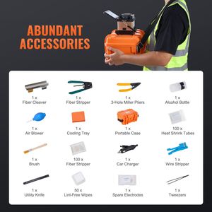 Giuntatrice a fusione per fibra ottica da 5 pollici con 4 motori, allineamento Clad 6S e riscaldamento 13S - Attrezzatura ottica - Product Image 6