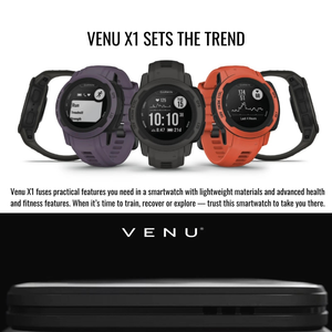 ชุดสายรัดข้อมือ Venu X1 สีไทเทเนียมพร้อมเคสหลังแบบ ComfortFit (สีดำ) - Product Image 2