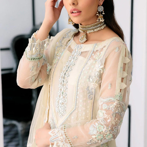 Robe de soirée à manches longues brodée prête à porter pour femmes / Robe de soirée et de mariage de haute qualité pour femmes - Product Image 5