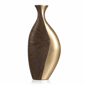 Luxury Organic Cut Out Metal Decorative Vase Modern Tabletop Flower Vase Home Office Centerpiece Accent Decor Display - Product Image 6