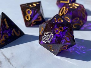 Handmade Resin Polyhedral <b>Dice</b> <b>Set</b>-7-Piece Durable Balanced <b>Dice</b> for DND RPG Board Games Tradebyd - Product Image 1
