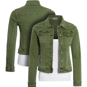 Chaqueta Corta de Mezclilla para Mujer 2022, Chaqueta de Motociclista, Chaqueta de Mezclilla Rosa para Mujer - Product Image 1