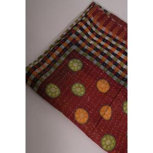 ผ้าห่มกันธาทำมือ เป็นมิตรกับสิ่งแวดล้อม ซักได้ ลายดอกไม้สไตล์วินเทจ ผ้าฝ้ายอินเดีย โบโฮ ผ้าคลุมเตียง ผ้าห่มสองด้าน ของตกแต่งบ้าน ของขวัญ - Product Image 4