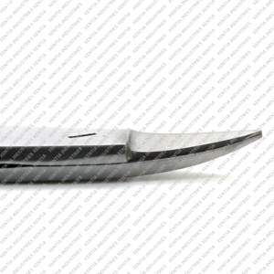 Ciseaux courbes dentaires TC CE pour couronnes, 4,5 pouces, en carbure de tungstène, pour la coupe de couronnes chirurgicales, instrument médical en acier inoxydable - Product Image 5