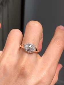 Bague classique en or jaune 18 carats avec diamant ovale de 2,01 carats cultivé en laboratoire, bijou fait main, cadeau idéal pour mariage ou soirée pour petite amie - Product Image 6