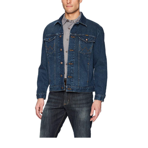 Custom High Quality Men's <b>Denim</b> Jacket Casual Streetwear Cotton <b>Coat</b> with Fur Decoration for Winter OEM Work Jacket - Product Image 5