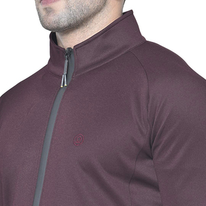 Ensemble de survêtement décontracté pour homme, couleur unie, fermeture éclair intégrale, respirant, en polyester, manches longues, col montant, pour l'automne - Product Image 6