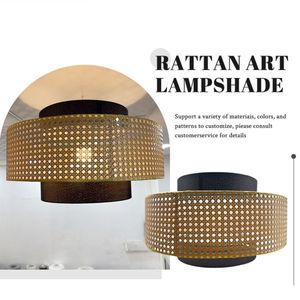 Round Rattan Lampshade Natural Woven <b>Pendant</b> <b>Light</b> for Restaurant Interior Factory Direct Supplier - Product Image 3
