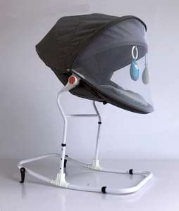 Nuevo diseño 4 en 1 con certificación EN, 4 posiciones de reclinación, altura ajustable, asiento clásico, para alimentar, jugar y dormir, moisés mecedor esencial para bebés. - Product Image 3