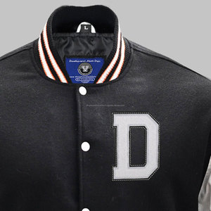 Chaqueta personalizada de invierno de cuero mangas de lana de béisbol Letterman Vintage Varsity Jacket para hombres - Product Image 6