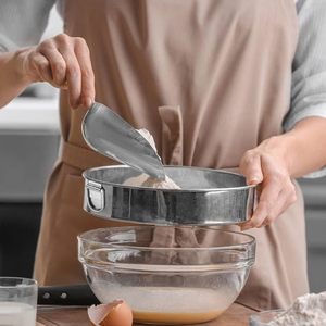 Vente directe usine – Ensemble de tamis ronds en acier inoxydable pour cuisine, idéal pour farine, épices et aliments (type Atta Channi) - Product Image 4