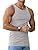 Camiseta sin mangas informal para hombre, de algodón elástico, transpirable, ajustada, acanalada, para gimnasio y entrenamiento. - Product Image 4