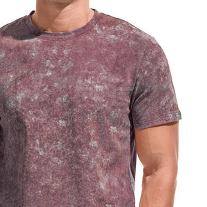 Camiseta Clásica con Aspecto Inteligente y Lavado Ácido para Hombre, Patrón Lavado, Tacto Suave, Informal, Esencial para el Verano, Moda Masculina - Product Image 6