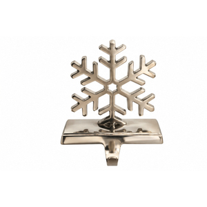 Soporte para Calcetines Navideños de Aleación de Zinc Plateado con Base Ponderada, Gancho para Chimenea, Soporte Metálico para Calcetines Navideños - Product Image 1